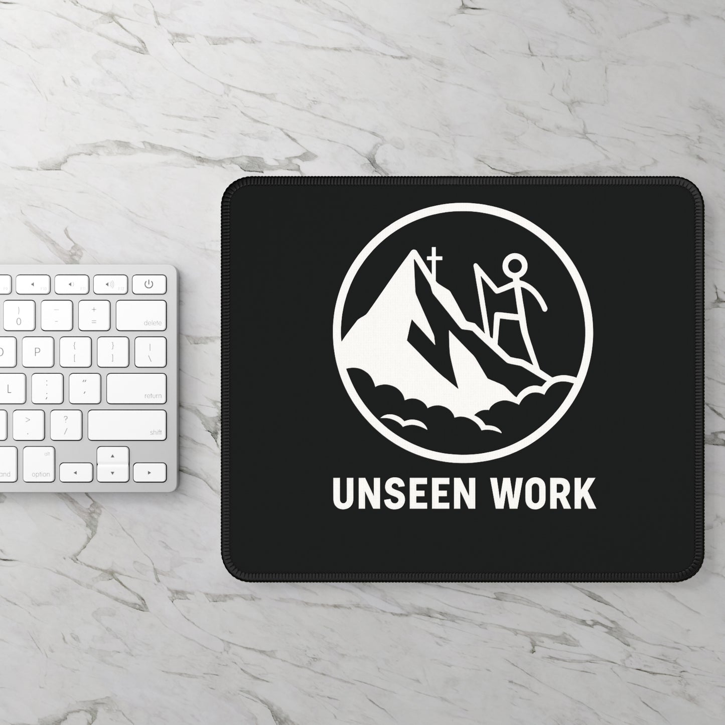 Gaming Mouse Pad — 'Unseen Work' Mountain Climber Design