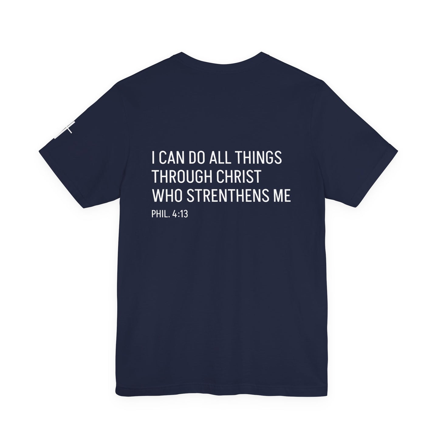 Motivational Tee — "Phil. 4:13" Short Sleeve T-Shirt